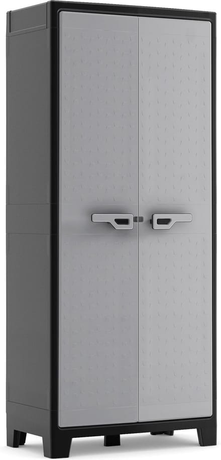 Keter Titan Hoge Kast - 4 Planken - 80x44x182cm - Zwart/Grijs