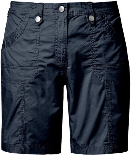 Ulla Popken - Dames - Cargo-bermuda comfortabele tailleband 4-pocket model - Marine - Maat 50