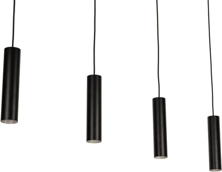 Lumidora Hanglamp 75293 - AREZZA - 4 Lichts - GU10 - Zwart - Metaal