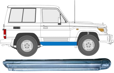 Volledige dorpel voor Toyota Land Cruiser J70 1984- / Rechts