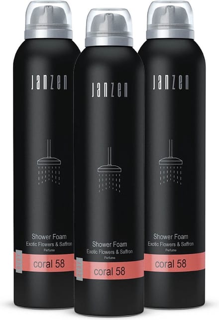 JANZEN Shower Foam Coral 58 3-pack