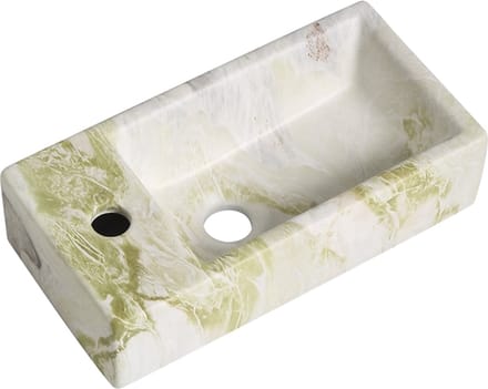 Fontein Mia 40.5x20x10.5cm marmerlook wit groen links