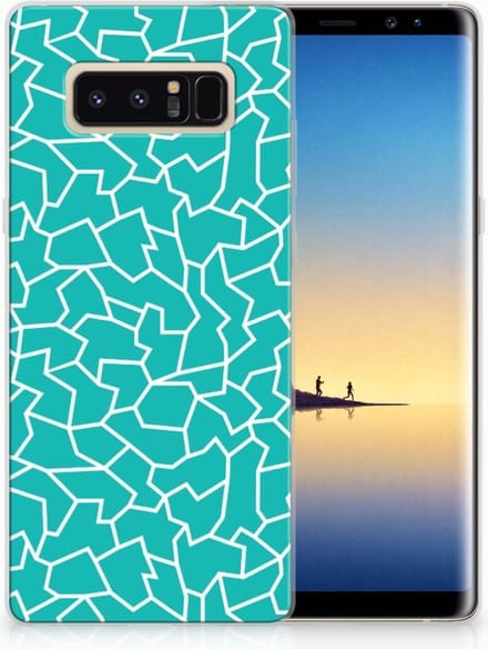 Samsung Galaxy Note 8 Hoesje maken Cracks Blue