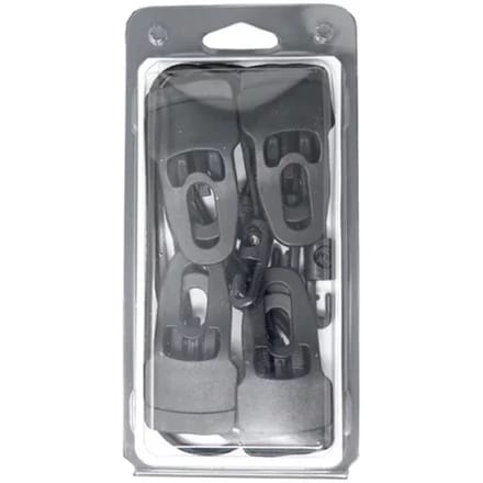 Seilflechter Tornado Clips Met Elastiek Zwart – 4 Mm (set Van 4)