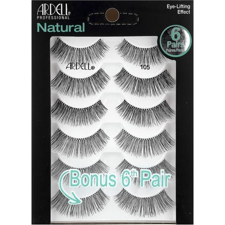 Ardell, Wimpers, Natuurlijk, 105, 6 paar gray