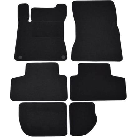 Tapis de sol - Mercedes - GLB X247 - Velours noir - 6 pièces - Antidérapant - Sur mesure