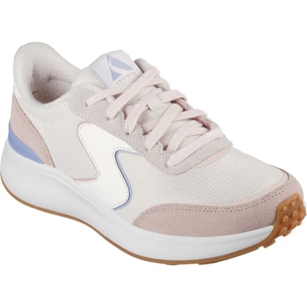 Skechers BLVD Retro Runner Leather Dames Licht Roze/Paarse Trainers