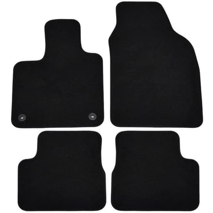 Tapis de sol - Fiat - 500e - 4 pièces - Antidérapant - Velours imperméable