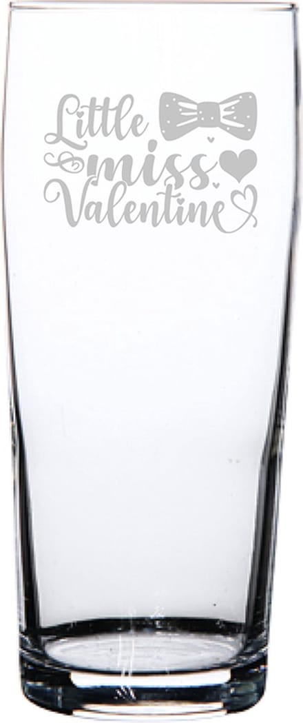 Gegraveerde bierfluitje 19cl Little miss valentine