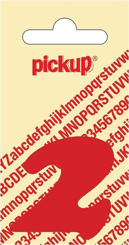 Pickup plakcijfer CooperBlack 40 mm - rood 2