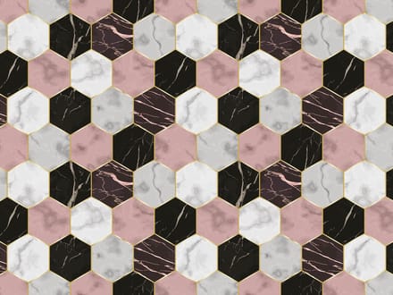 Placemat vinyl | Pink marble | 4 stuks