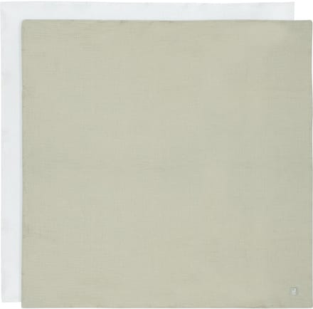 Jollein Hydrofiele Doek Large - 115x115cm - Olive Green/Ivory - 2pack