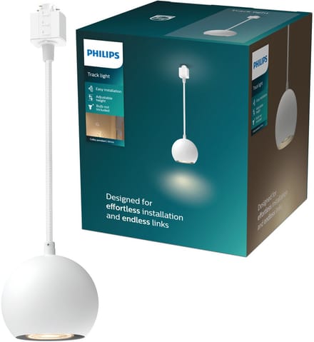 Philips EasyLink Colby - Hanglamp - GU10 fitting - Maximaal wattage: 7W - Wit - Railverlichting