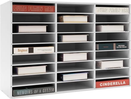 Bureau Organizer - Documentenhouder Archief - Papier Opslag - 27 Vakken Stapelbaar - 80 x 30 x 55 cm - Wit