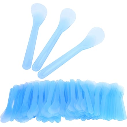 100 stuks Cosmetische Spatel Plastic Wegwerp Ontharingscrème Tattoo Herstelcrème Spatel Blauw white