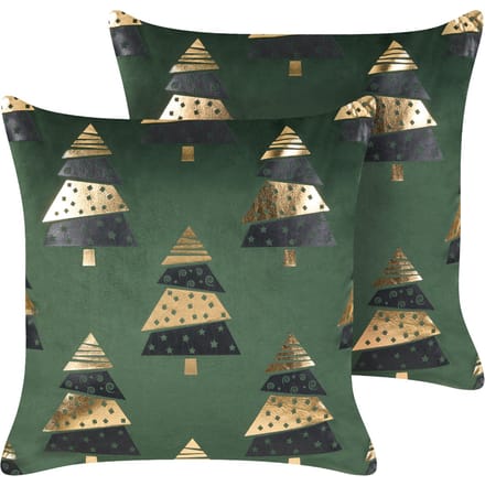 GOLDSPRUCE - Sierkussen set van 2 - Groen - Fluweel
