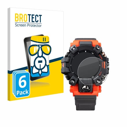 Screenprotector 6 Stuks voor Casio G-Shock GW-9500 Beschermglas transparant