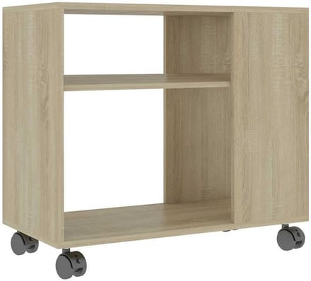 Bijzettafel 70x35x55 cm Gesneden Hout Sonoma Eiken