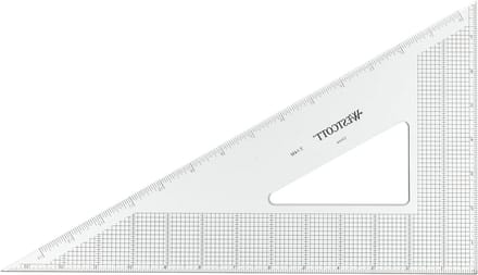 Westcott Grid Driehoek, 14 inch, 30/60 graden, transparant (T-14M)