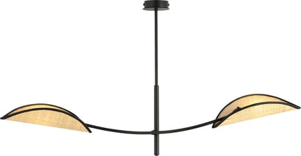 Ledl LOTUS 2 Hanglamp Zwart / Rotan