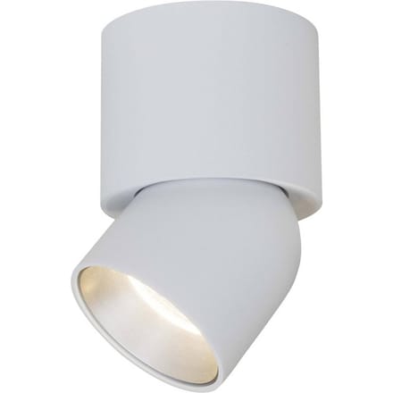 The Light Group SLC LED plafondspot CUP, wit/zilver, 930, Ø 7,5 cm, dimbaar