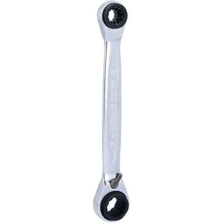 KS TOOLS 4-in-1 GEARplus Dubbele Ratelringsteeksleutel - 10/13/17/19 mm - Omschakelbaar