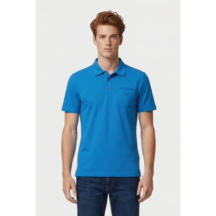 Arena Men's Poloshirt Pocket Solid Blue Lake Größe: S | Poloshirts Outlet | Herren | Blau