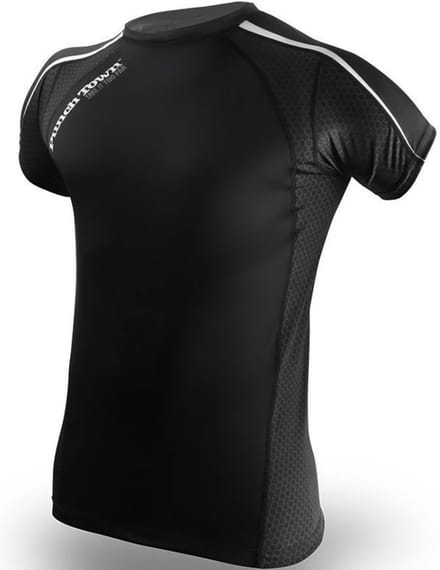 PunchTown Rash Guard Classic Korte Mouwen Zwart - S