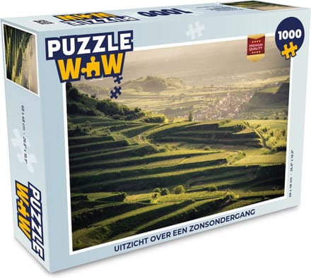 Puzzel Uitzicht over een zonsondergang - Legpuzzel - Puzzel 1000 stukjes volwassenen