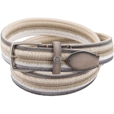 Paul & Shark Riem Suede Trimmed Striped Elastic Belt Bruin / male