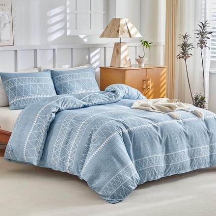 Dailygoods- Dekbedovertrekset 3-delig - 200 x 200 cm - Microvezel - Kussenslopen 80 x 80 cm - Boho-stijl - Ritssluiting - Beddengoed