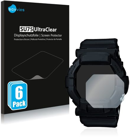 Savvies - Screenprotector voor Casio G-Shock GD350 - Folie Beschermfolie transparant 6 Stuks