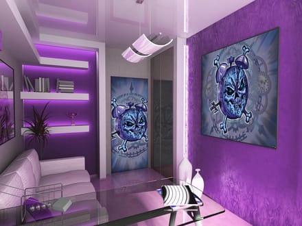 Alchemy Clock Skull Tattoo Photo Wallcovering