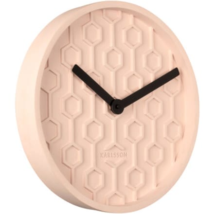Karlsson Wandklok Honeycomb - Roze - Ø31cm - Wandklok