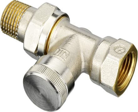Danfoss voetventiel recht 1/2" - Kvs = 2,50 m3/h - RLV15 m. Vul- en aftapmogelijkheid