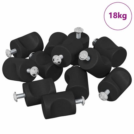 vidaXL - Kastknop - 1011 - st - Zwart - IJzer