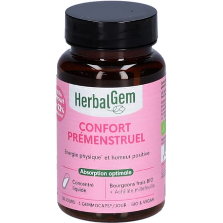 Herbalgem - Complément alimentaire Confort menstruel - Bio - 30 GELULES