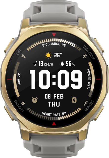 Amazfit Smartwatch - T-rex 3 Pro 44 mm Goud | 3,35 cm (1.32") AMOLED Touchscreen, WiFi & GPS functies voor outdoor sporters