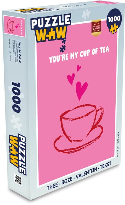 Puzzel Thee - Roze - Valentijn - Tekst - Legpuzzel - Puzzel 1000 stukjes volwassenen