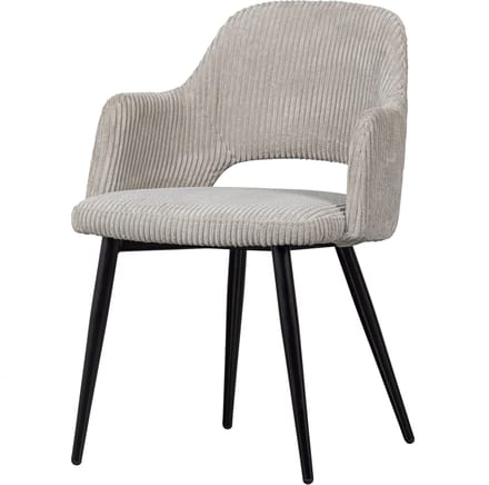 WOOOD Ferdy Eetkamerstoel - Polyester - Pearl - 82x56x58