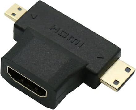 3 in 1 Micro HDMI + Mini HDMI naar HDMI kabel converter adapter voor HDTV 1080P / HaverCo