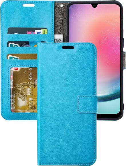 Portemonnee Book Case Hoesje Geschikt voor: Samsung Galaxy A25 - Turquoise