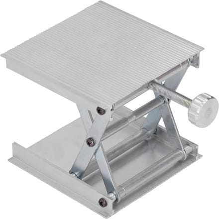 Verstelbaar Laboratorium Hefplatform Tafel Lift Aluminium Handmatige Hoogteverstelling