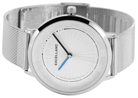 EXCELLANC Herenhorloge roestvrij staal Mineraalglas