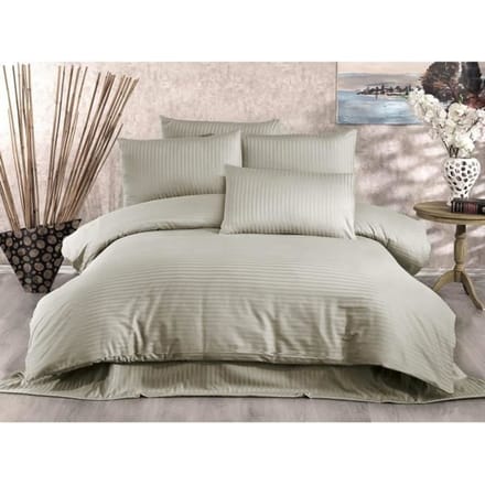 Beddenset - 1 dekbedovertrek 220x240 cm + 2 kussenslopen 60x60 cm - 80% katoen, 20% polyester - Cappuccino