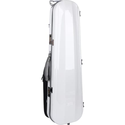 4/4 Vioolkoffer Witte Koolstofvezel Viool Opbergdoos met Cijferslot Hygrometer Schouderband white