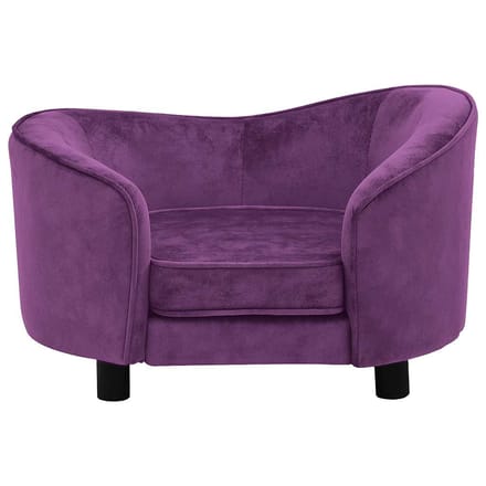 vidaXL - Hondenbank - 69x49x40 - cm - pluche - bordeauxrood