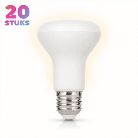 20x Reflector Spaarlamp E27 - 11W - Warm Wit Licht (2700K) - 660 lm - 8 jaar - Niet Dimbaar - R63