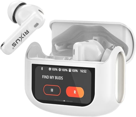 Rixus RXBH63W Wireless Earbuds Touch Case Pro White