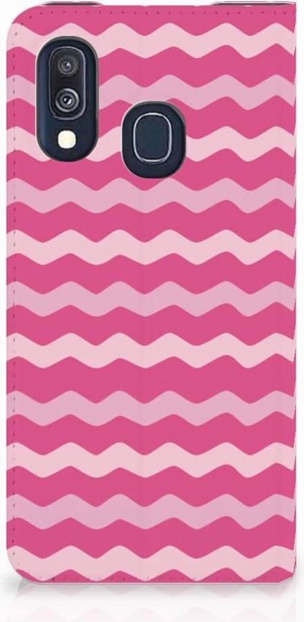 Samsung Galaxy A40 Hoesje met Magneet Waves Pink